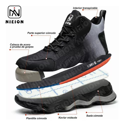 Tenis De Seguridad Zapatos Industrial Trabajo Botas Nieion