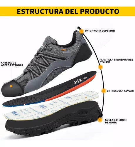 Zapatos De Seguridad Tenis Industrial Anti-deslizante Ekinio