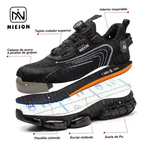 Tenis De Seguridad Zapatos Industrial Trabajo Hombre Nieion