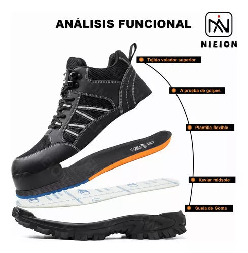 Zapatos De Seguridad Nieion De Trabajo Industrial P/hombre