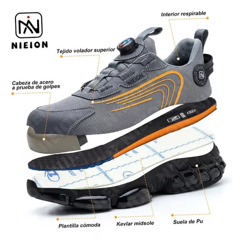 Zapatos De Seguridad Tenis Industrial Trabajo Hombre Nieion