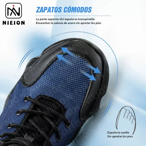 Tenis De Seguridad Zapatos Industrial Trabajo Botas Nieion