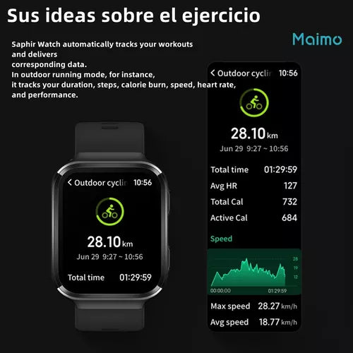 Maimo Smartwatch 1.78'' Inteligente Bluetooth Llamada