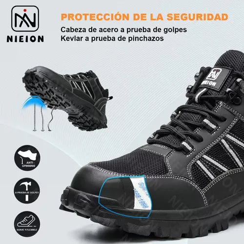 Zapatos De Seguridad Nieion De Trabajo Industrial P/hombre