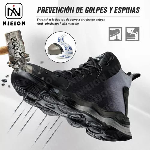 Tenis De Seguridad Zapatos Industrial Trabajo Botas Nieion