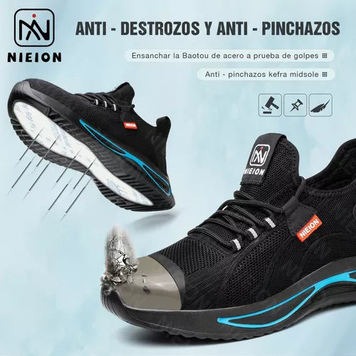 Zapatos De Seguridad Tenis De Fibra Transpirables Nieion