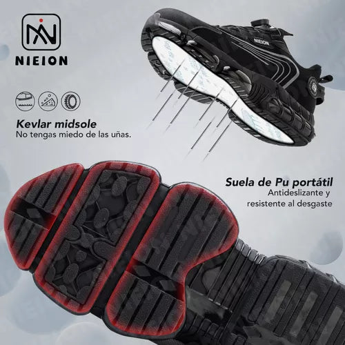 Tenis De Seguridad Zapatos Industrial Trabajo Hombre Nieion