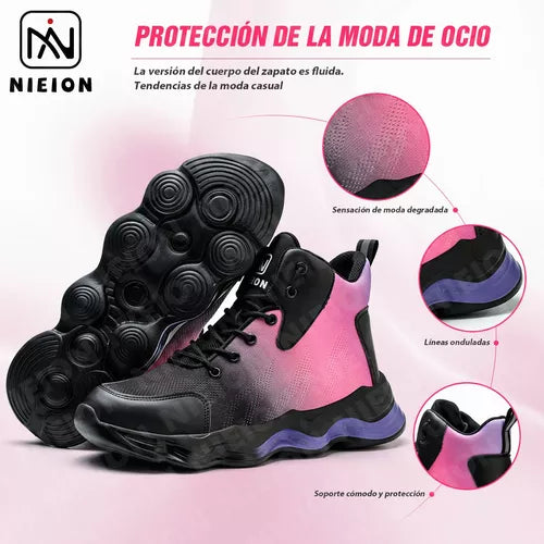 Botas De Seguridad Zapatos Industrial Tenis Mujer Nieion