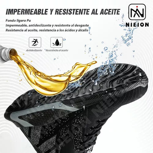 Tenis Seguridad Industrial Nieion Zapato De Trabajo Hombre