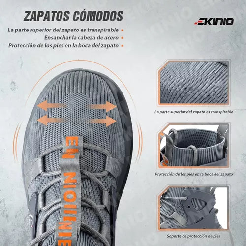 Tenis De Seguridad Zapatos Industrial Trabajo Botas Ekinio