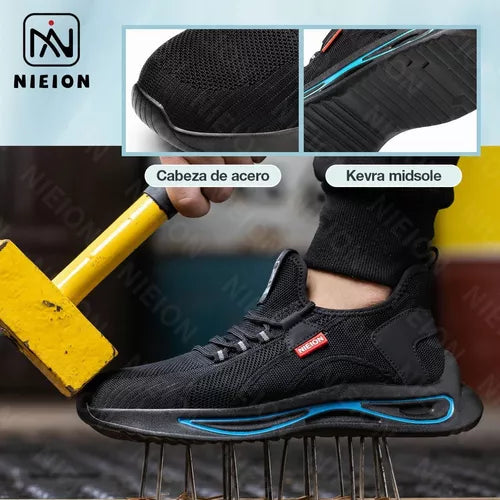 Zapatos De Seguridad Tenis De Fibra Transpirables Nieion