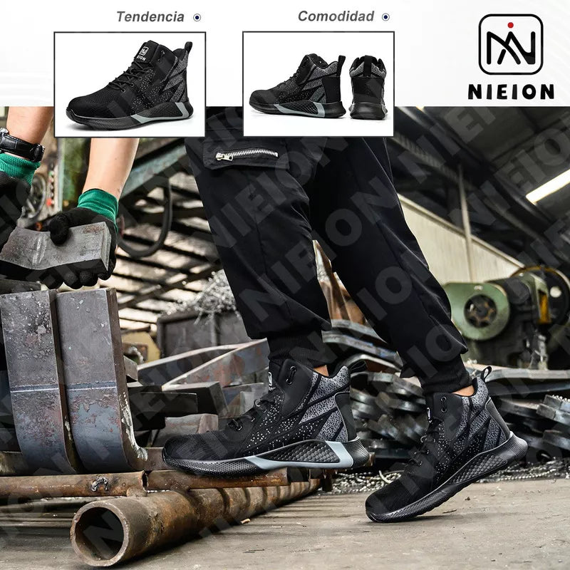 Tenis Seguridad Industrial Nieion Zapato De Trabajo Hombre