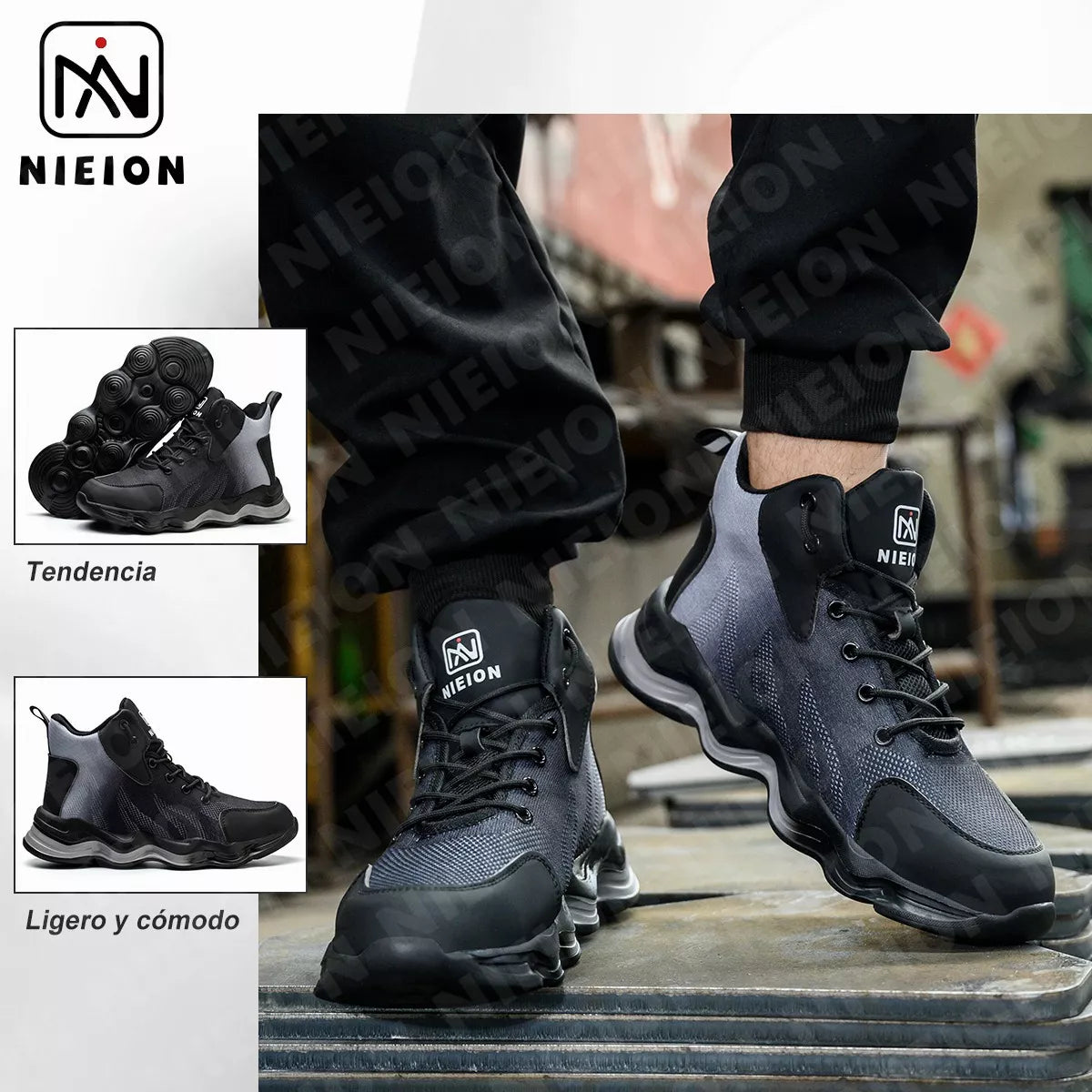 Tenis De Seguridad Zapatos Industrial Trabajo Botas Nieion