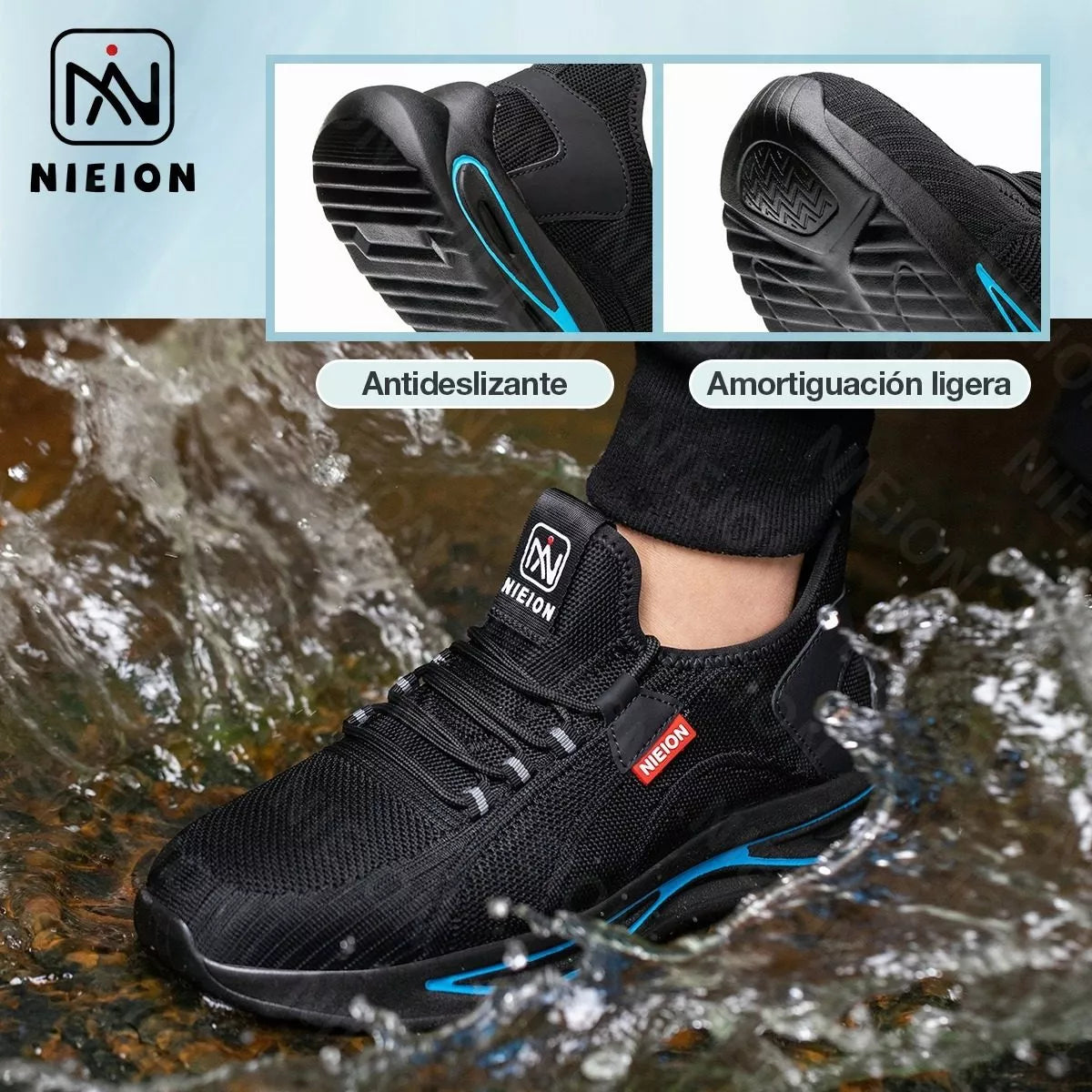 Zapatos De Seguridad Tenis De Fibra Transpirables Nieion