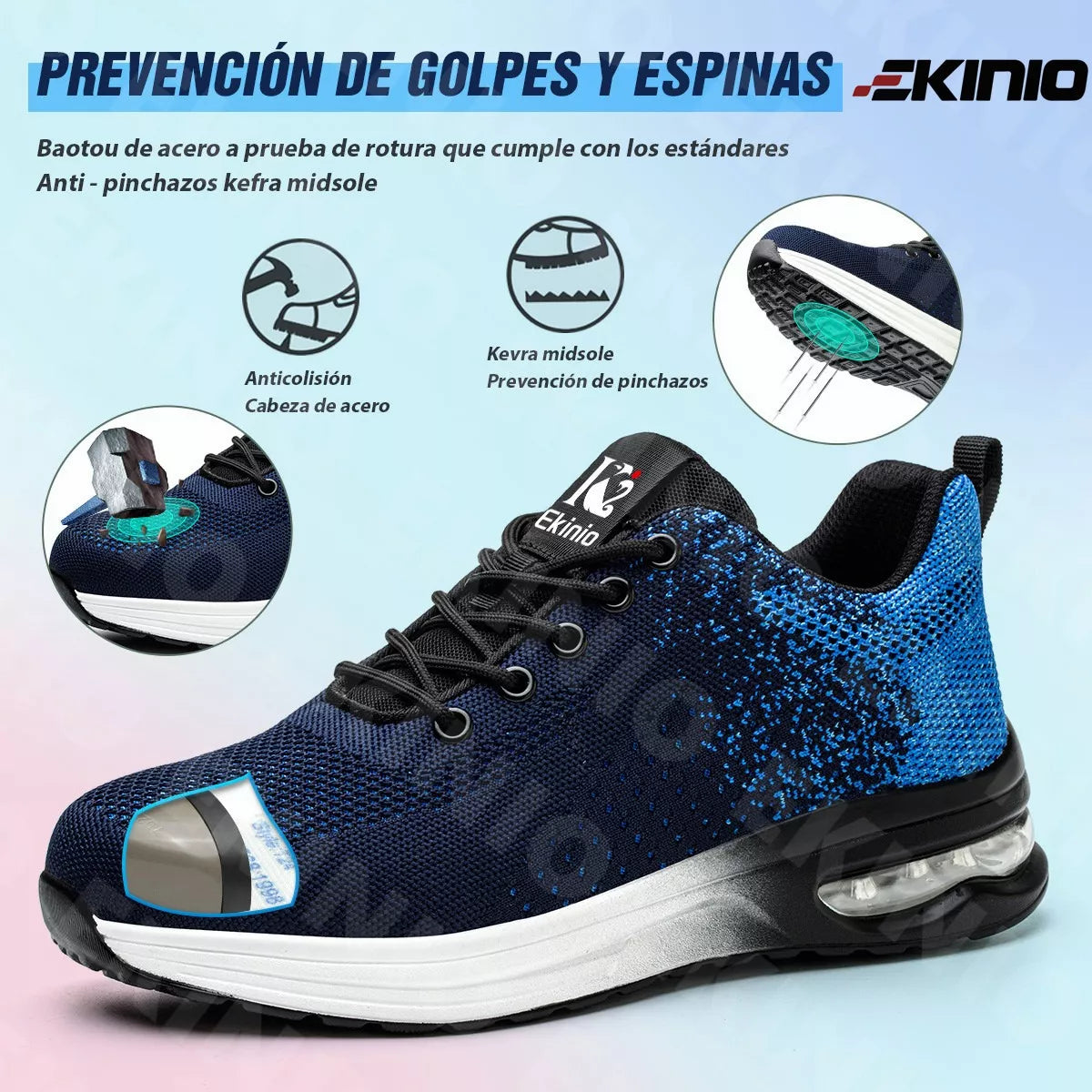 Zapatos De Seguridad Tenis Industrial Anti-deslizante Ekinio