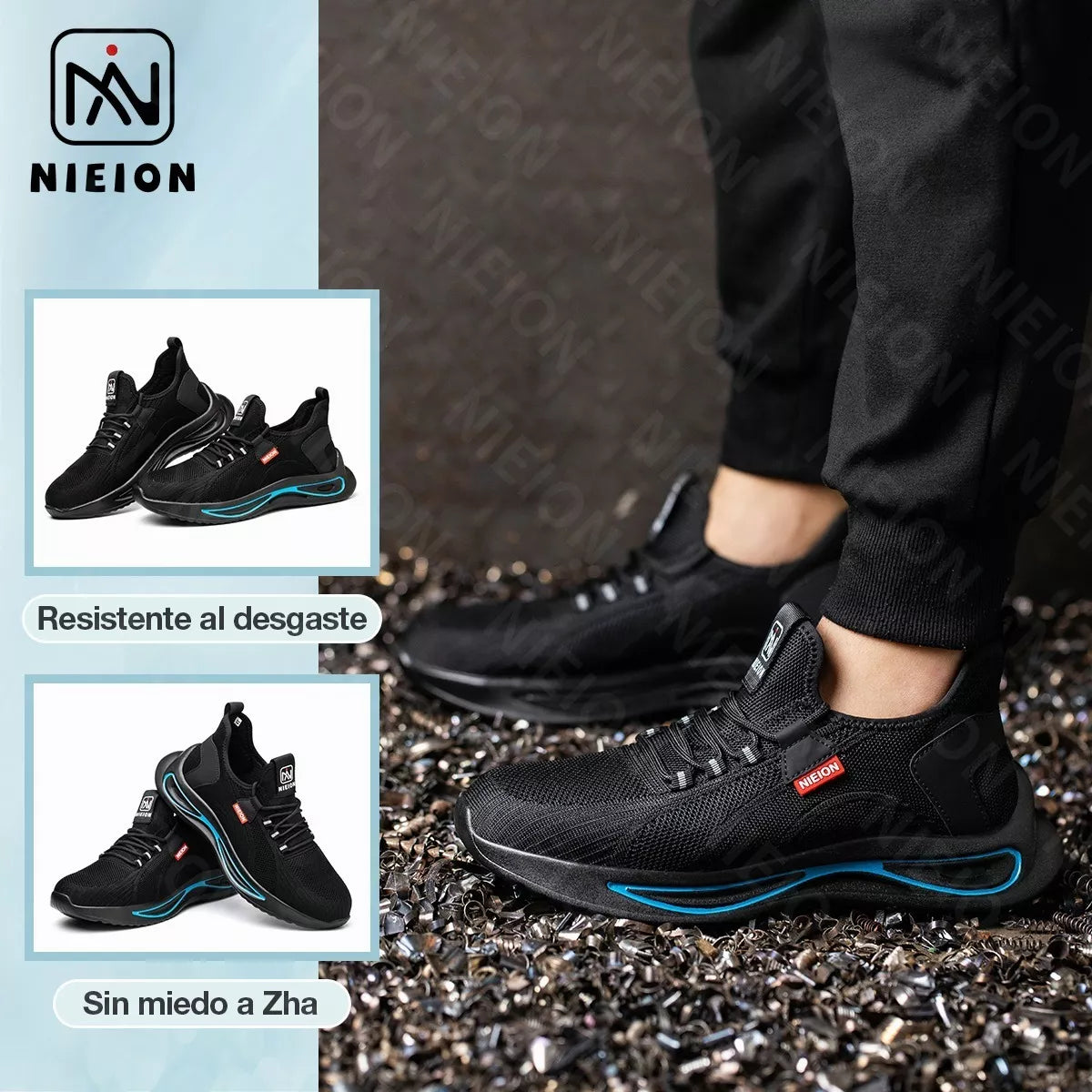 Zapatos De Seguridad Tenis De Fibra Transpirables Nieion