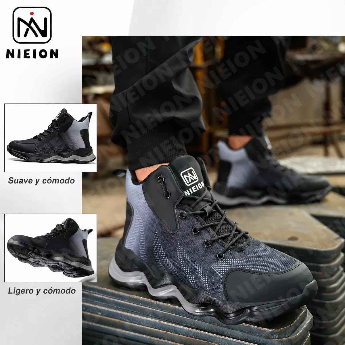 Tenis De Seguridad Zapatos Industrial Trabajo Botas Nieion