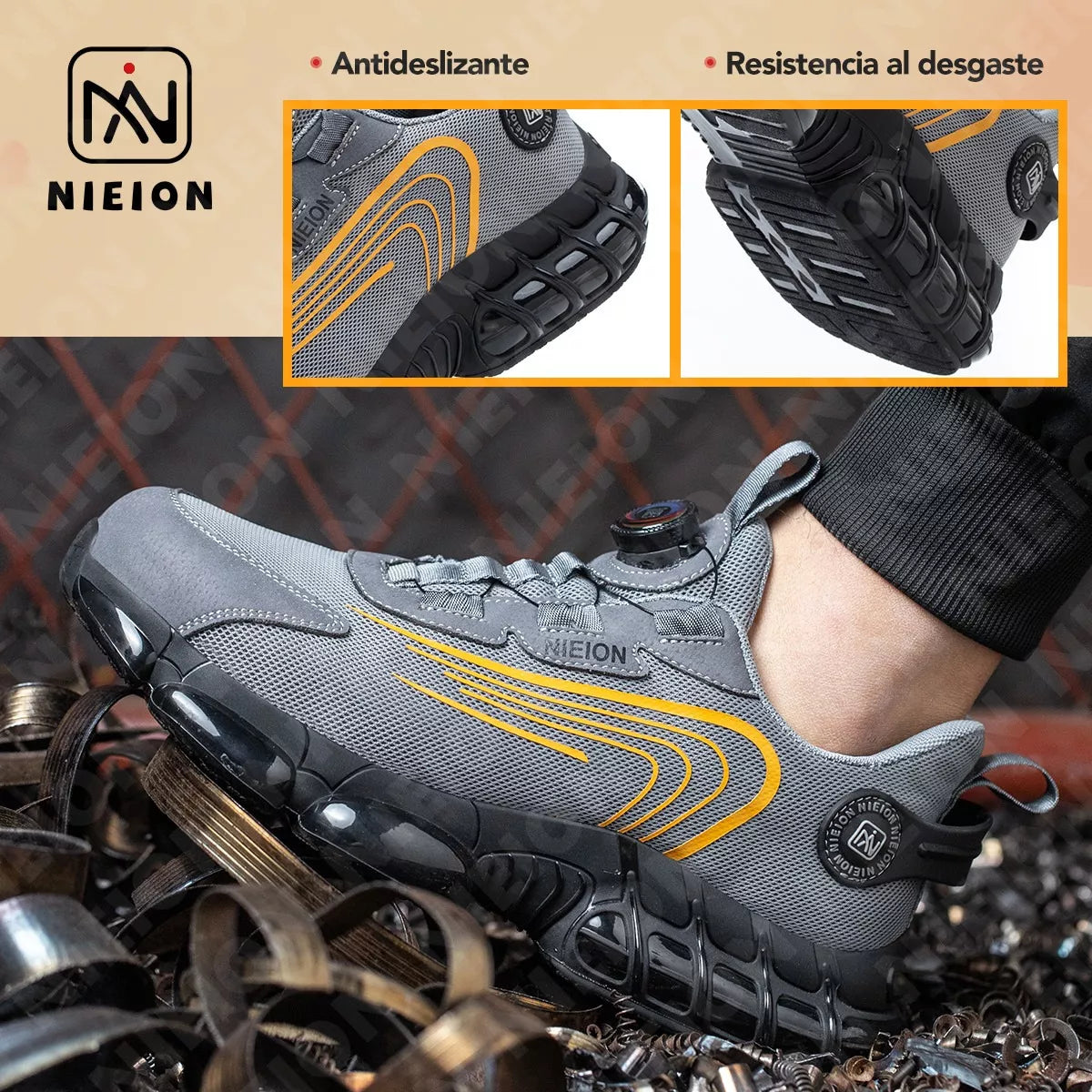 Zapatos De Seguridad Tenis Industrial Trabajo Hombre Nieion